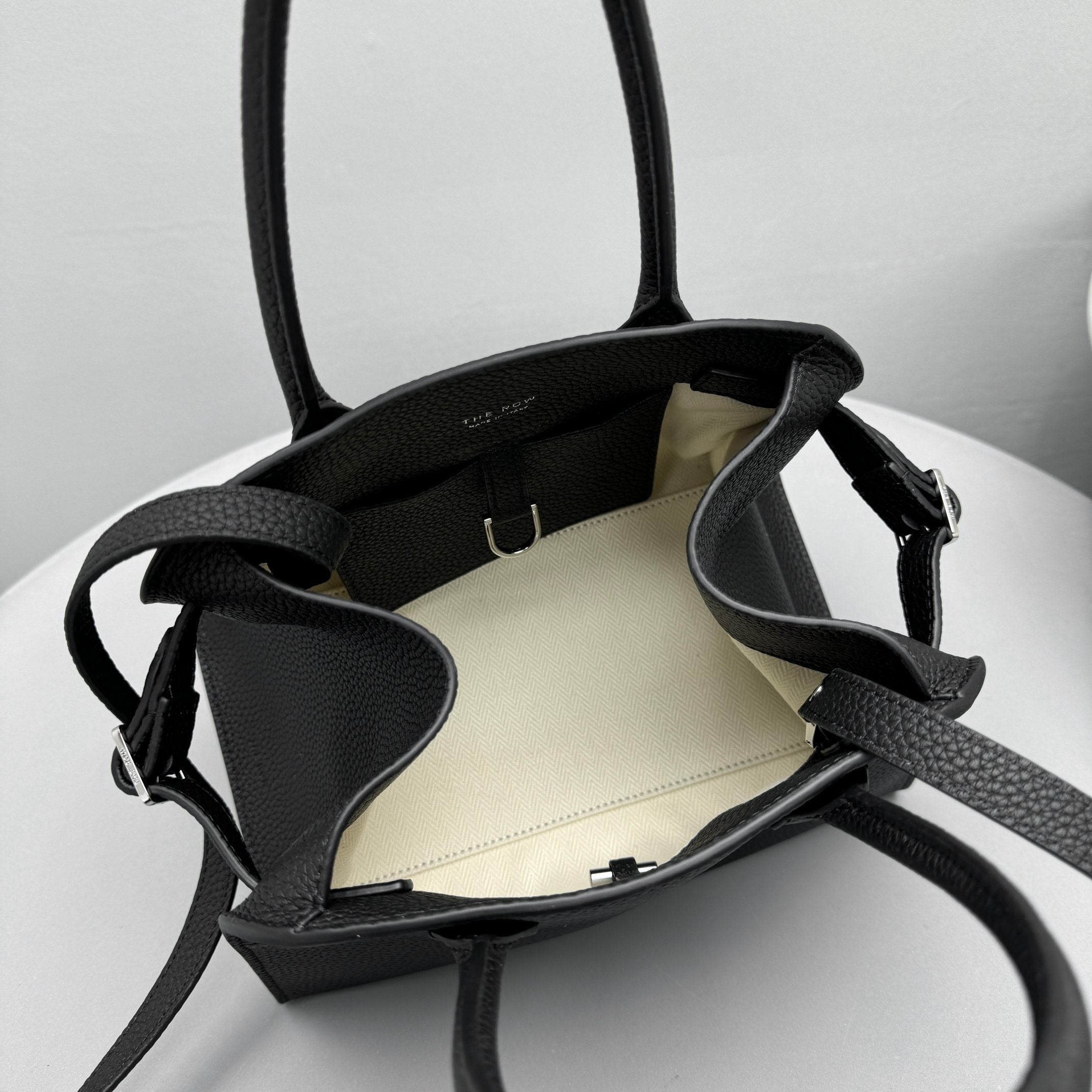 The Row Margaux 10 26cm Tote Bag In Grained Calfskin