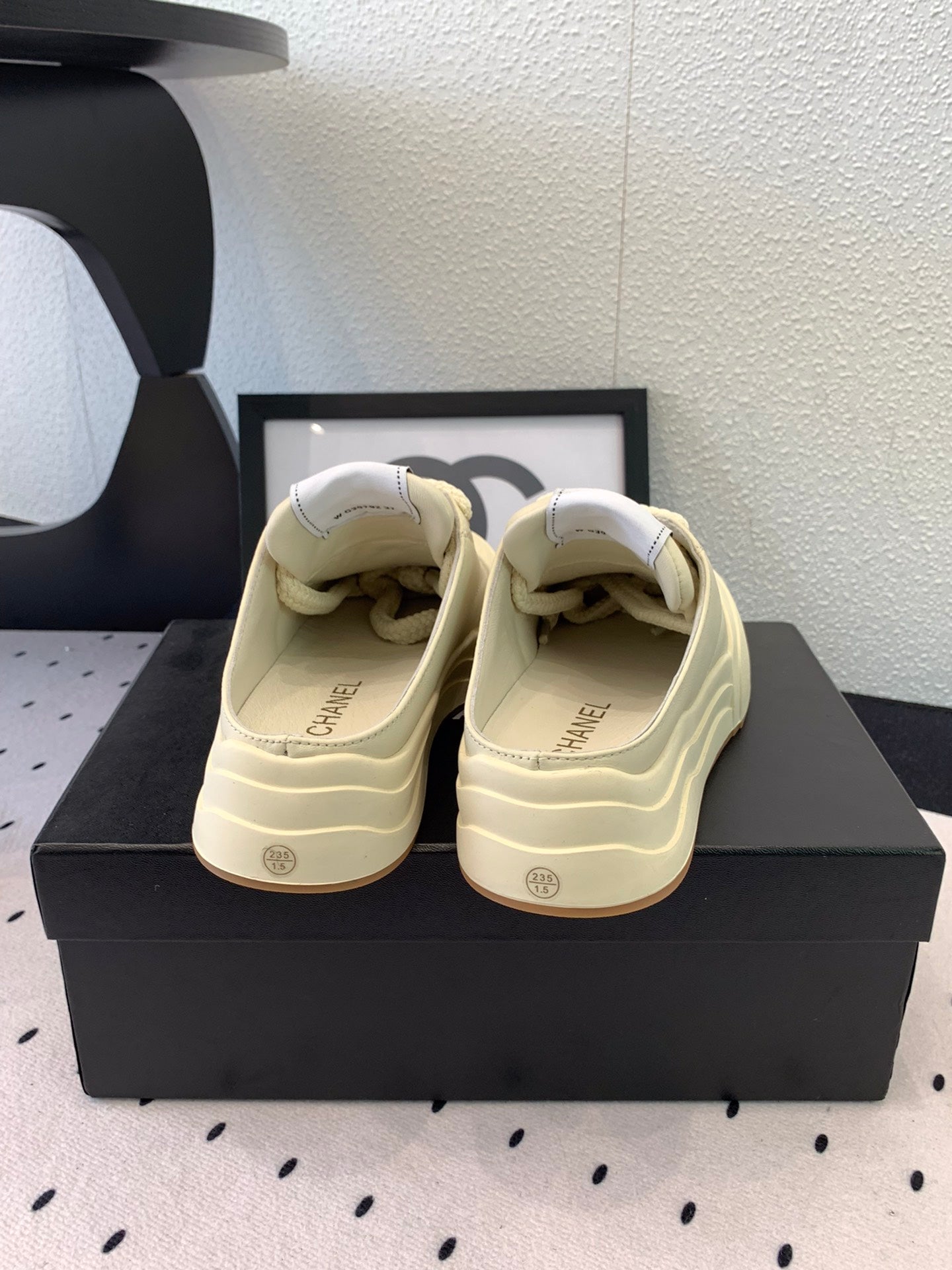 CC Mule Sneaker 50mm In Ivory White Cowhide 147069