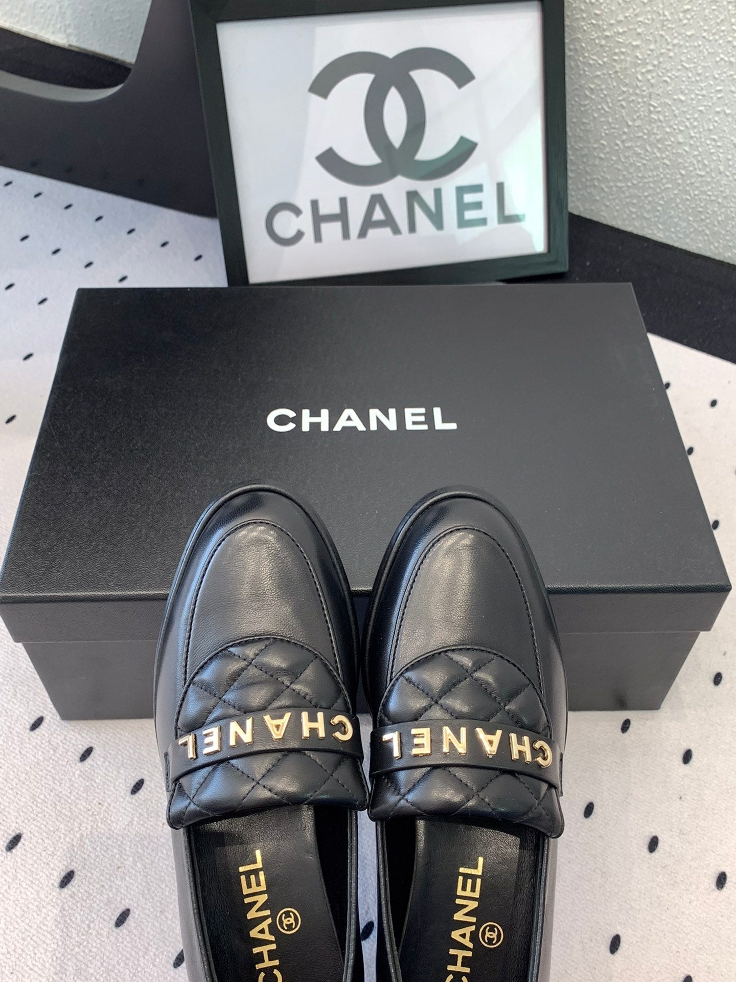 CC Moccasins In Black Cowhide 147019