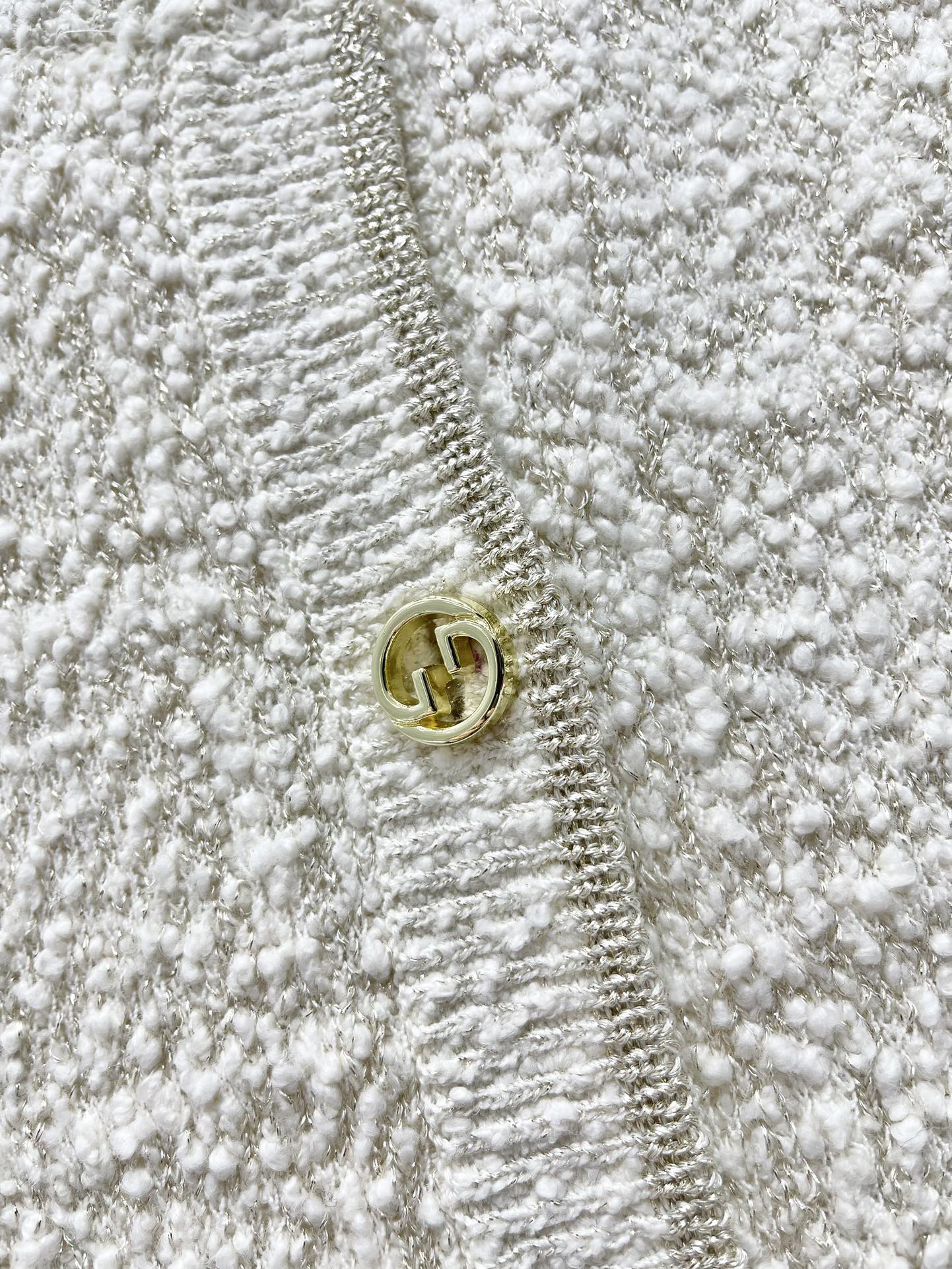 Gucci 2025 Cardigan Cream White Wool