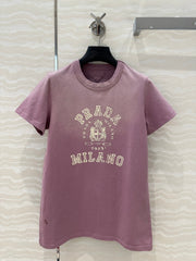 Prada 25 T-shirt Purple Cotton