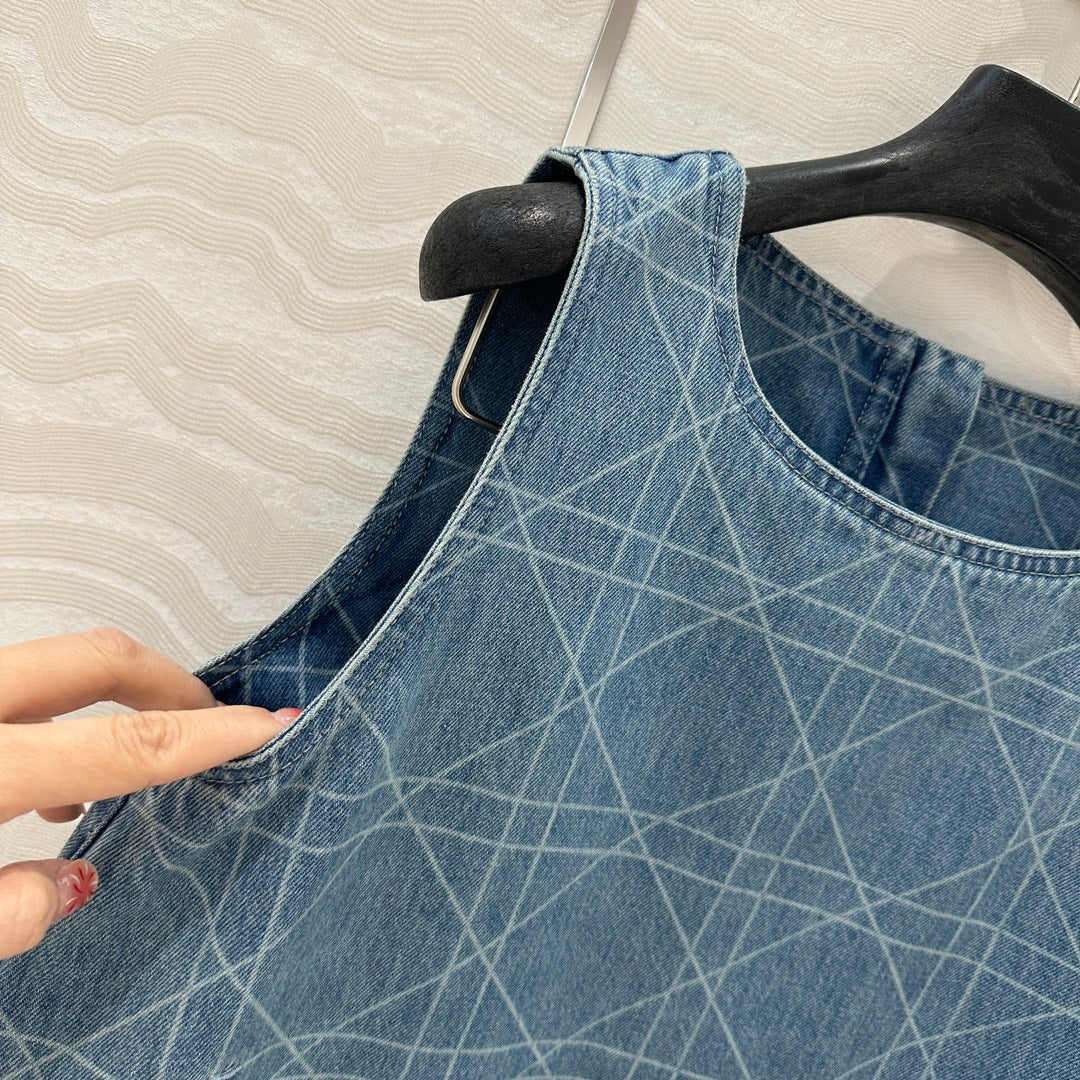 CD Denim dress Retro Blue Cotton