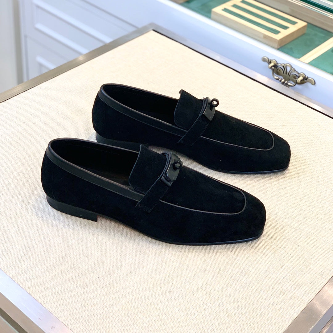 HM Men's Loafer Navy Blue Suede 539736