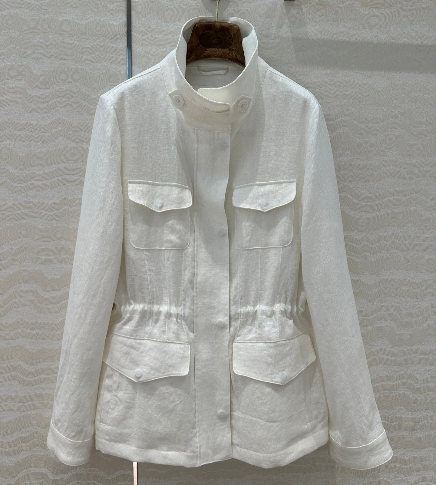 LP 25 Stand-up Collar Jacket White Cotton Polyester 265165