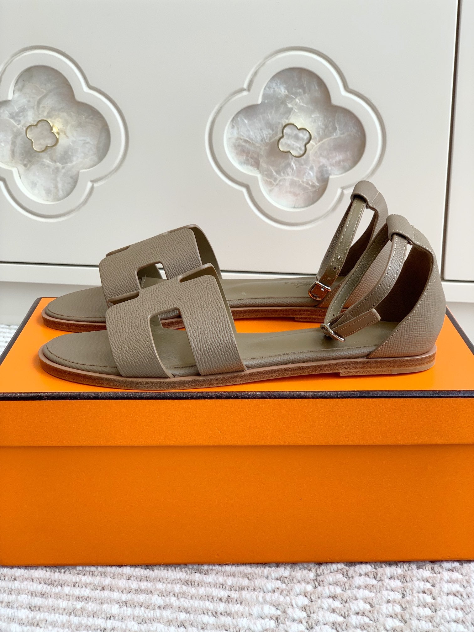 HM 25 Santorini Etoupe Epsom Leather Calfskin