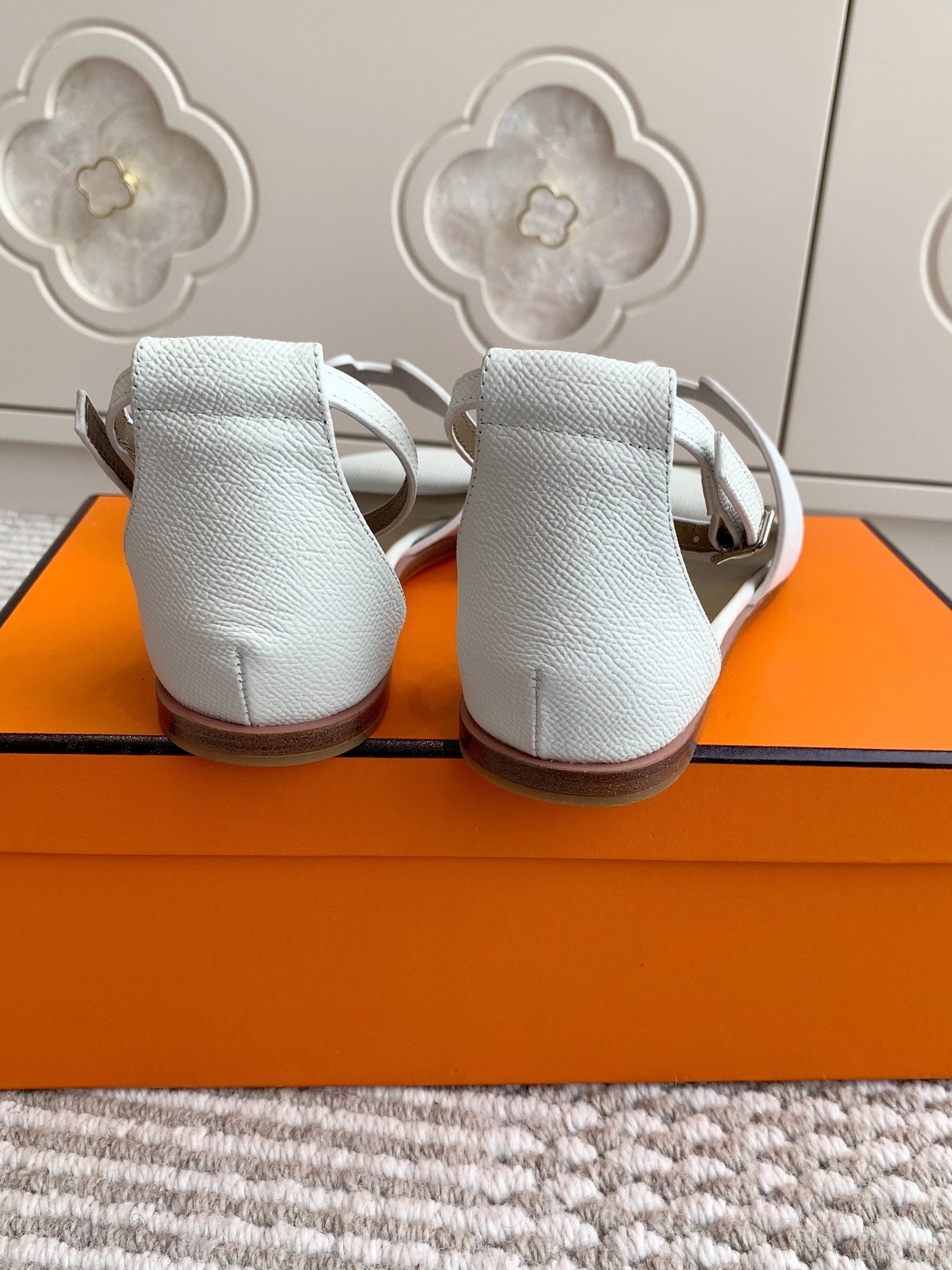 HM Santorini Sandal White Cowhide 291380
