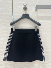 CD Short Skirt Black Viscose Polyamide