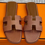 HM Oran Sandal Brown Sheepskin 291402