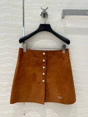 Prada Skirt Brown Lambskin