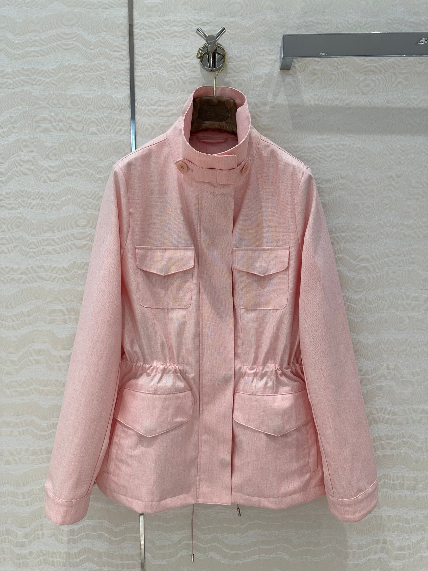 LP 25 Stand-up Collar Jacket Pink Linen 265162