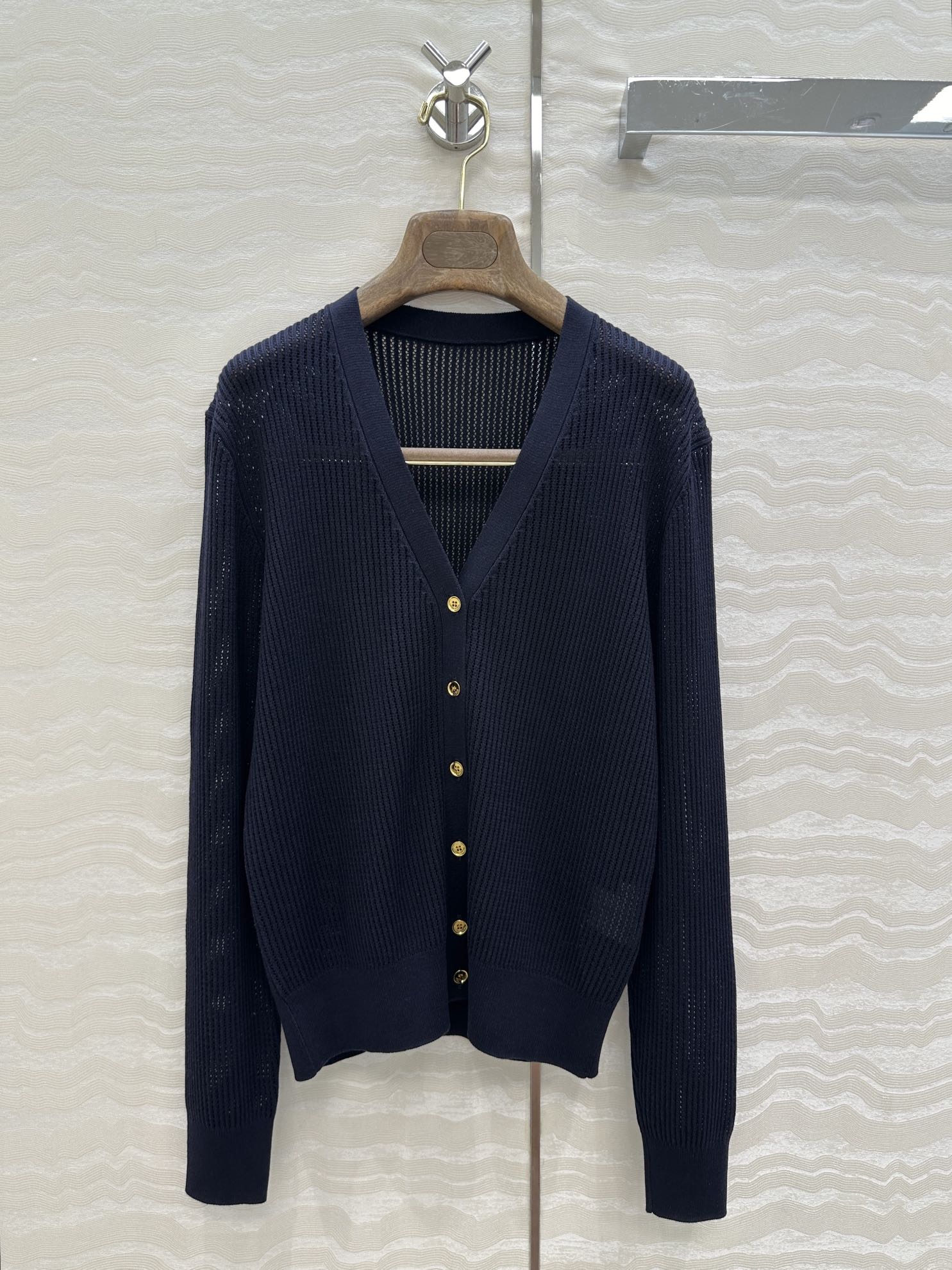 LP 25 V-neck Cardigan Blue Cotton 265181