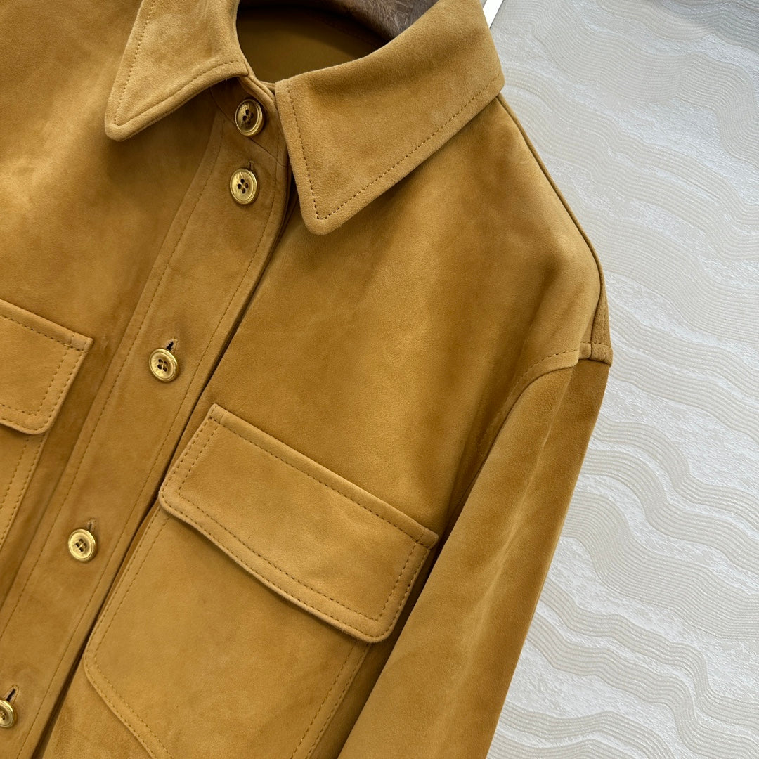 LP 25 Shirt Jacket Camel Suede 280856