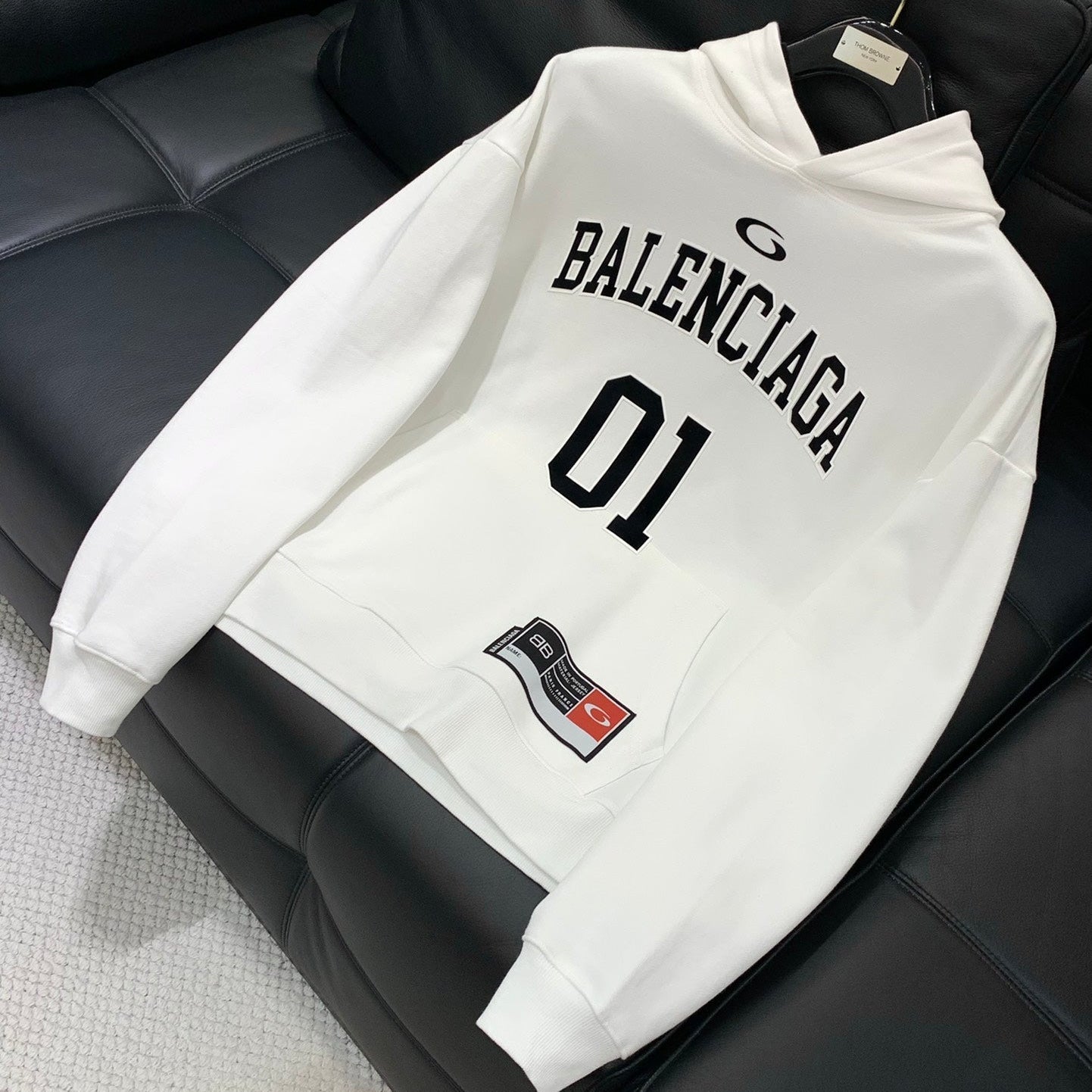 Balenciaga 25 Hoodie White Cotton 0052