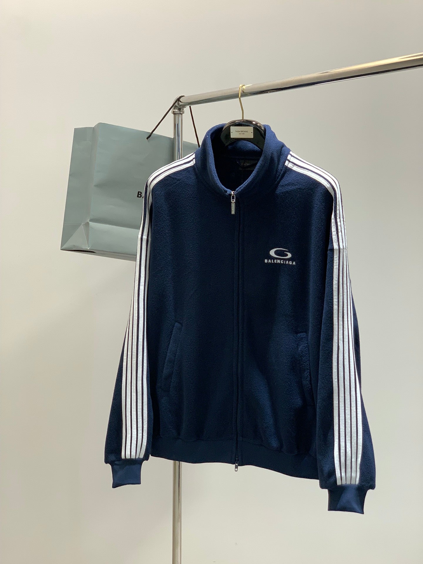 Balenciaga 25 Jacket Navy Cotton 0049