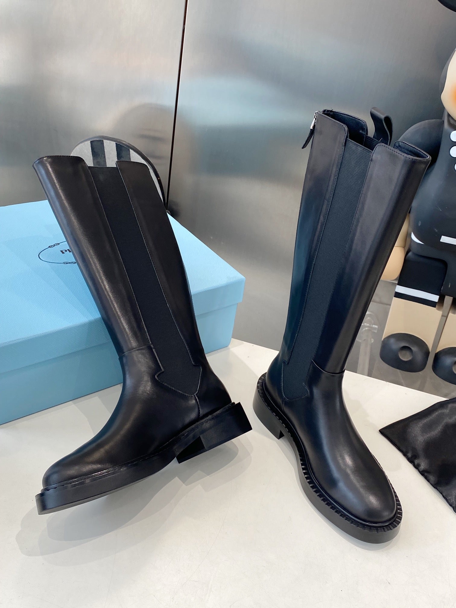 PRA high boots black cowhide 479030