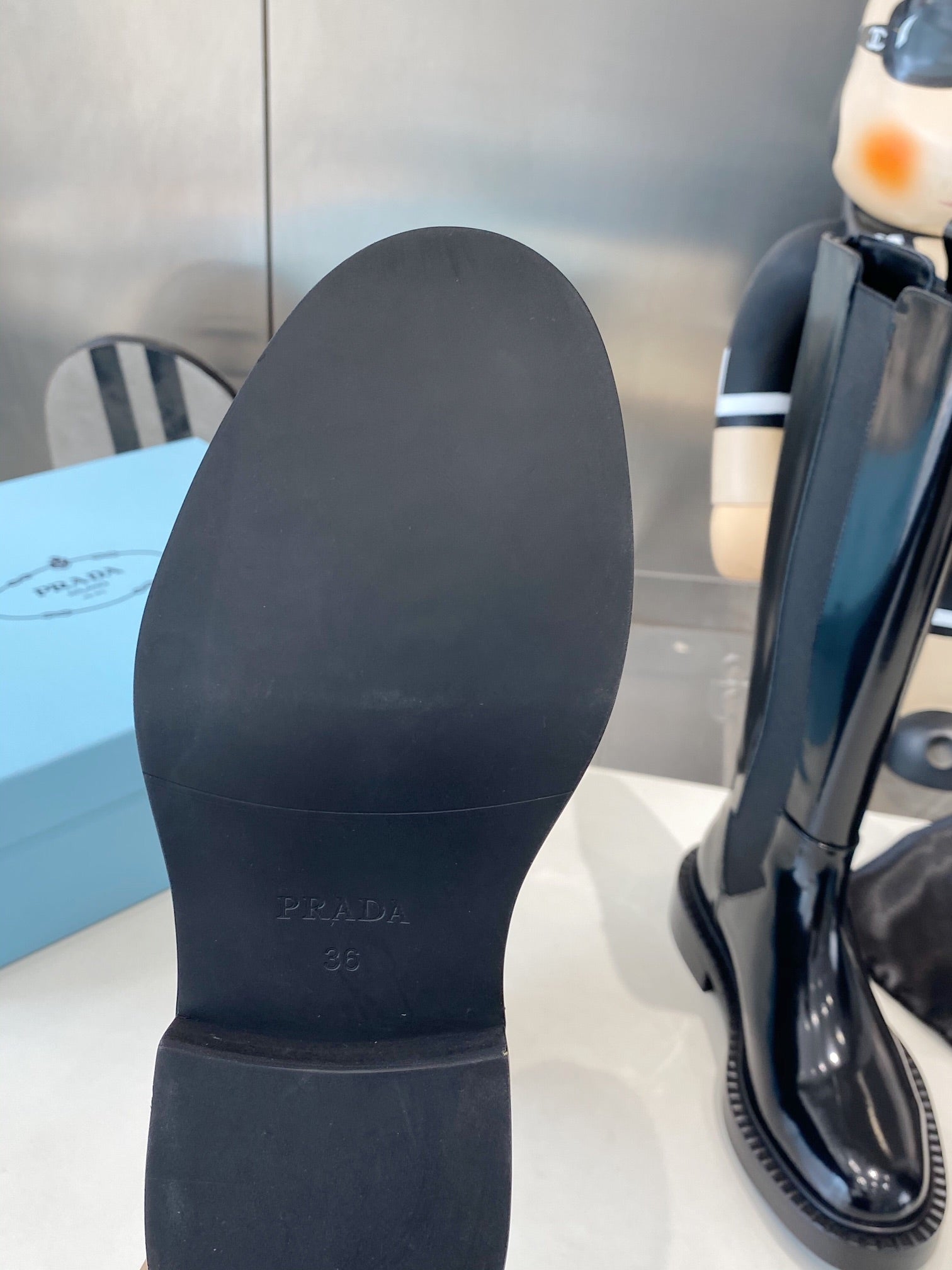 PRA high boots black patent leather 479031