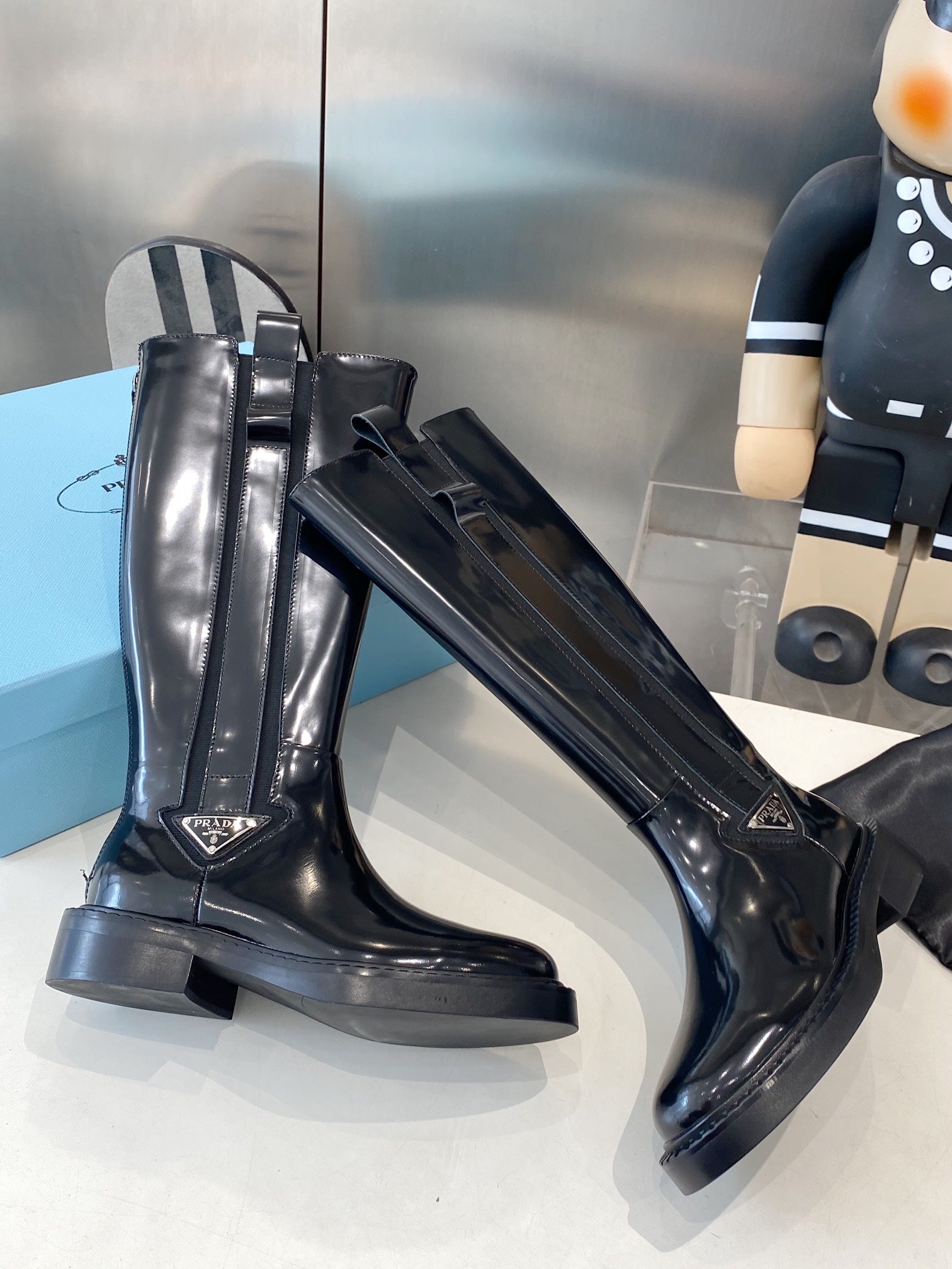 PRA high boots black patent leather 479031