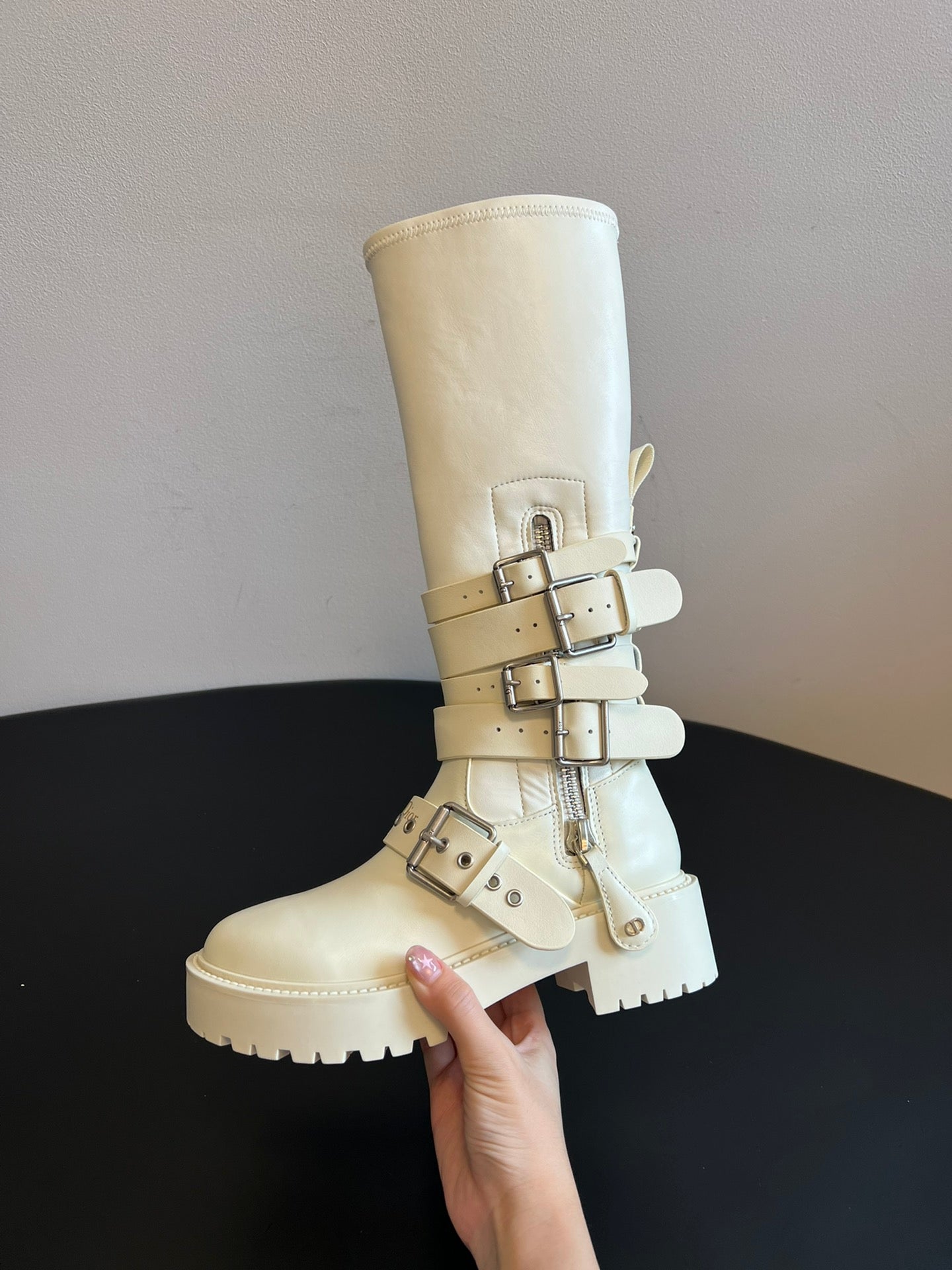 Dior 2025 Long Boot White Cowhide 501248