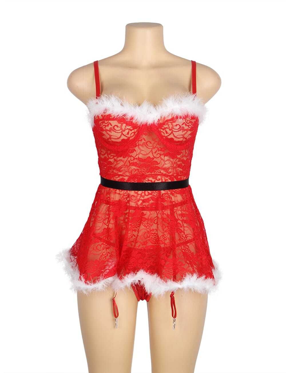 Sexy Santa Christmas Lingerie Set