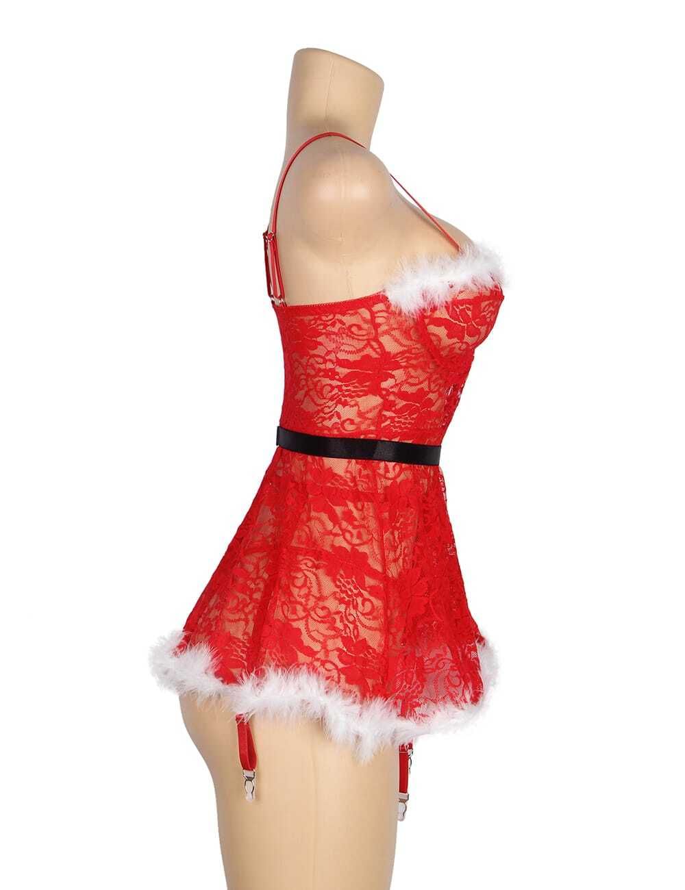 Sexy Santa Christmas Lingerie Set