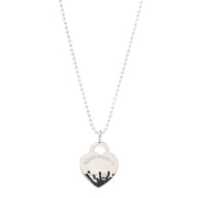 COLOUR HEART SPLASH TAG NECKLACE