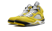 Nike Air Jordan 5 Bright Yellow Suede Mesh