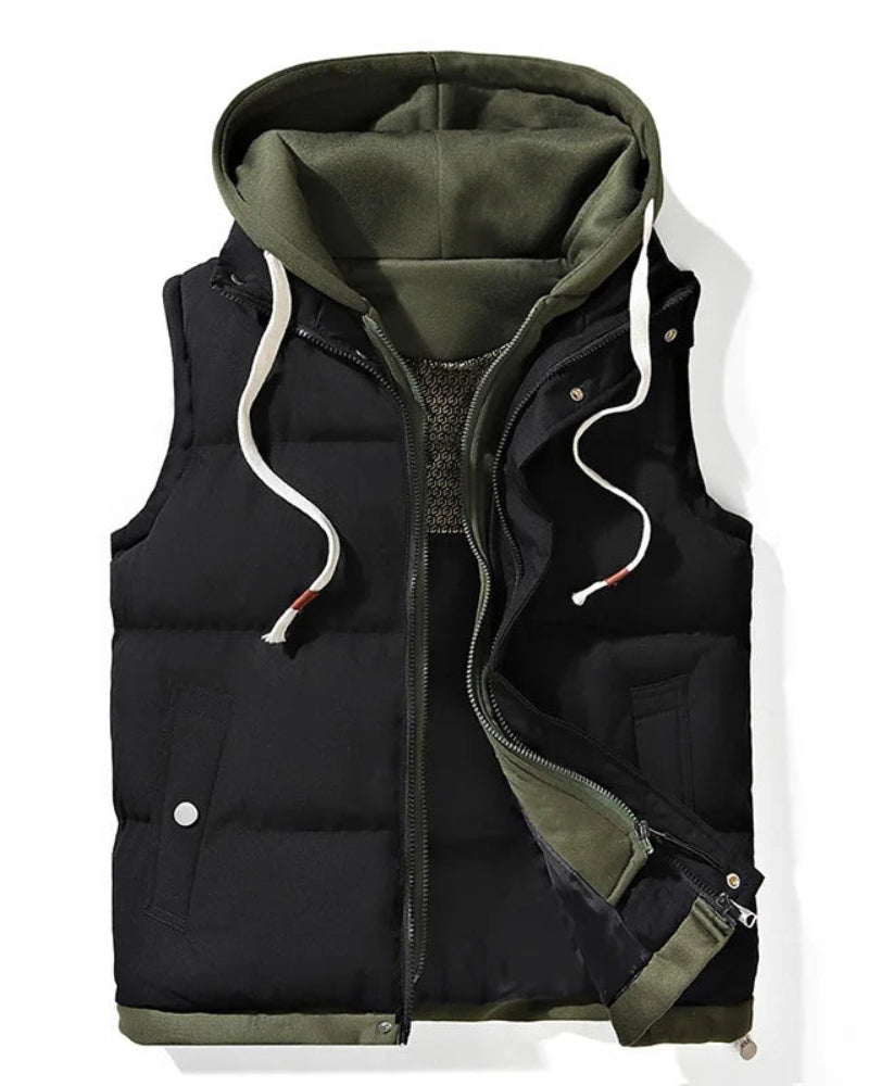 VELORA - Soft Shell Hooded Puffer Gilet #NEO12277