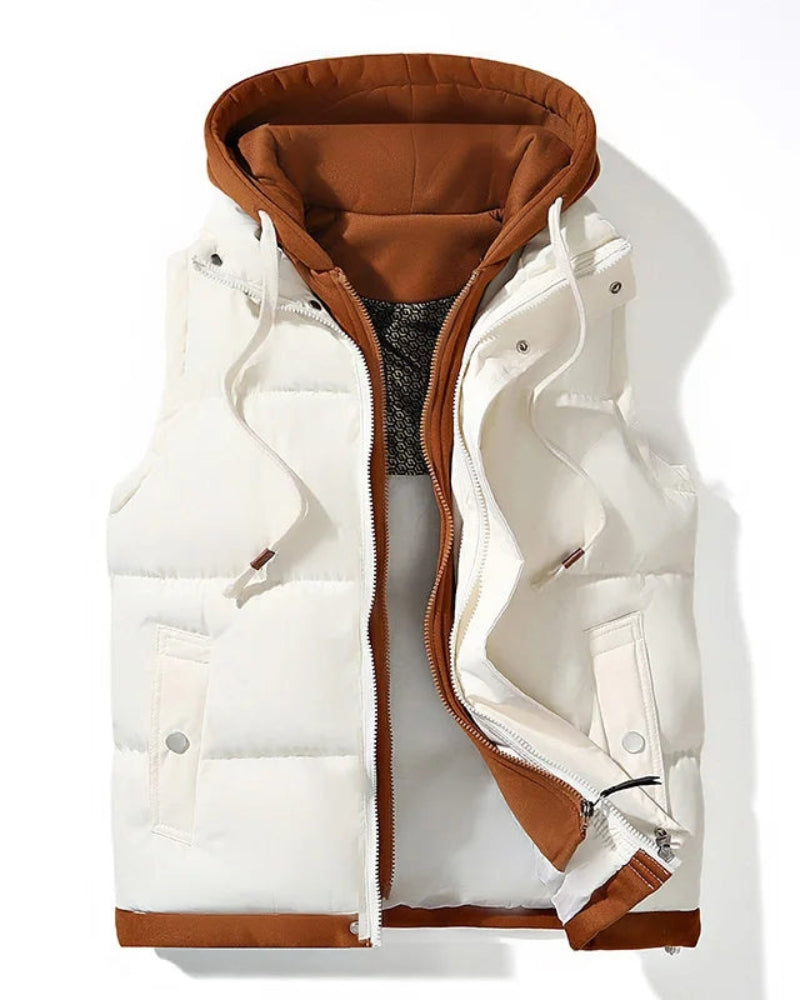 VELORA - Soft Shell Hooded Puffer Gilet #NEO12277