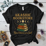 Akashic Bookstore Moon T-Shirt Mockup Black