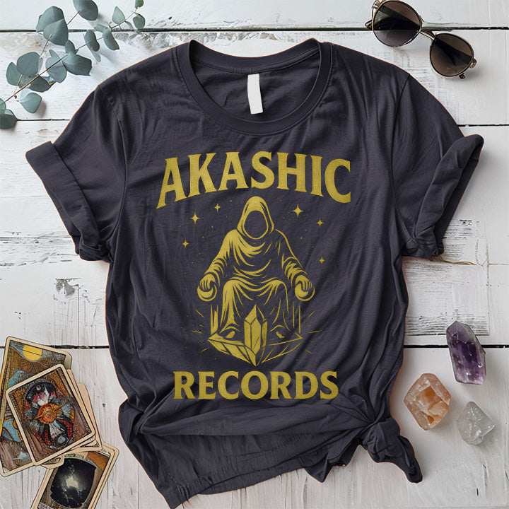 Akashic Records Throne T-Shirt Mockup Dark Heather Grey