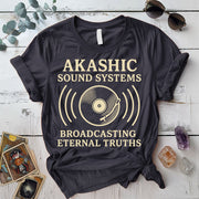 Akashic Sound Systems T-Shirt Mockup Dark Heather Grey