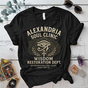 Alexandria Soul Clinic T-Shirt Mockup Black