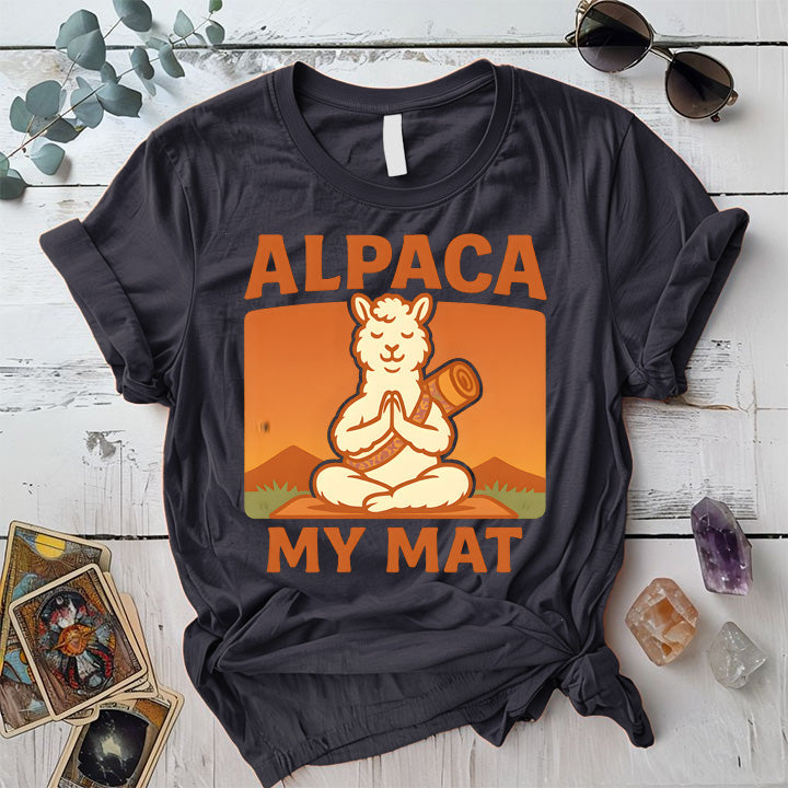 Alpaca My Mat T-Shirt Mockup Dark Heather Grey