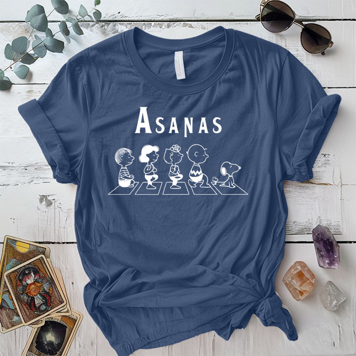 Asanas Crosswalk T-Shirt Mockup indigo-blue