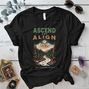 Ascent And Align T Shirt Black Mockup