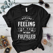 Assume The Feeling T-Shirt Mockup Black