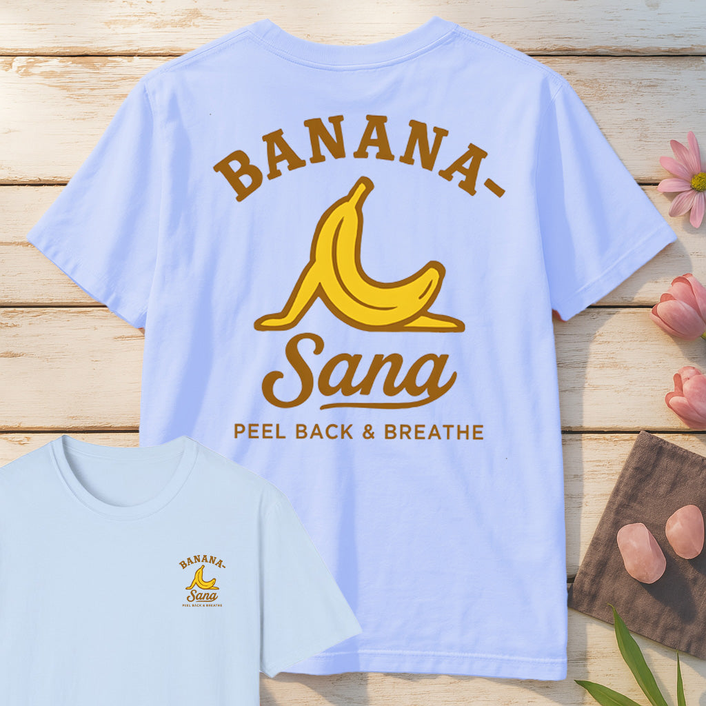 Banana Sana T-Shirt Mockup light-blue