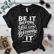 Be It T-Shirt Mockup Black