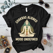 Chakras Aligned T-Shirt Mockup Black
