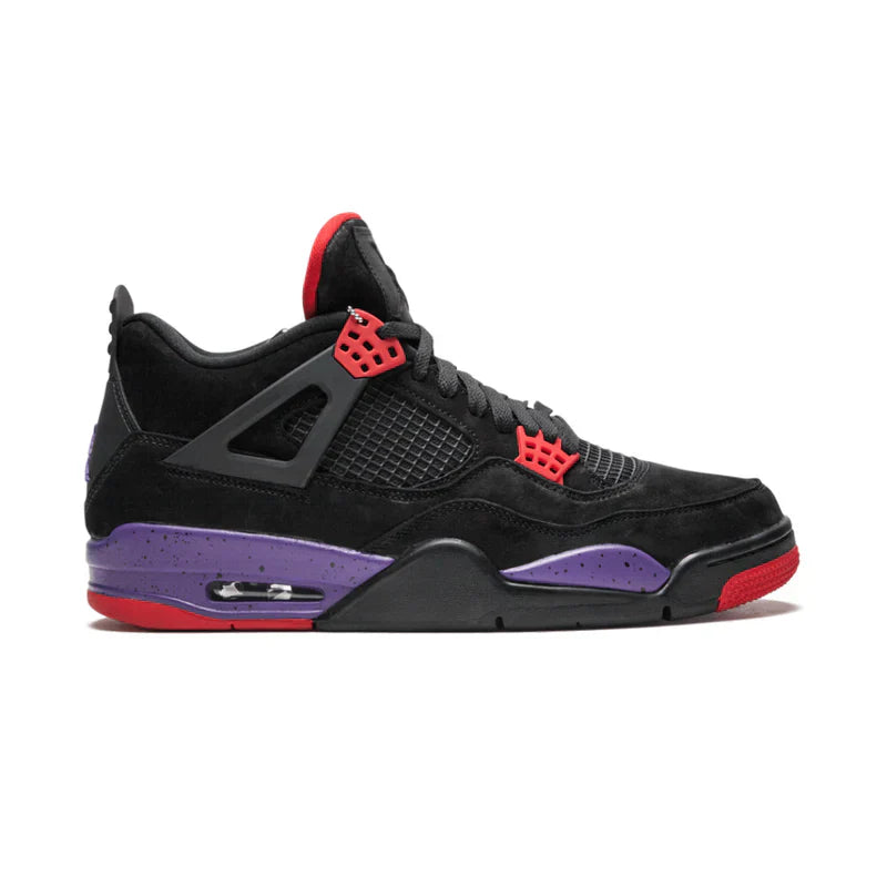 Nike Air Jordan 4 Raptors Black Purple Red Suede