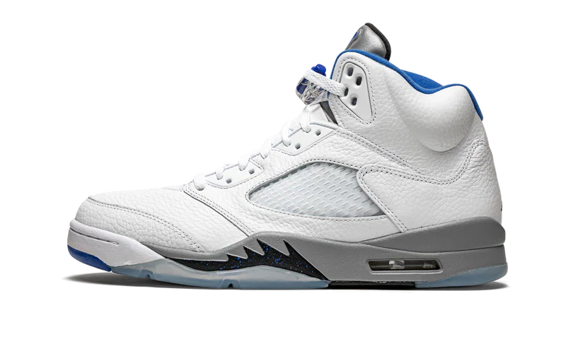 Nike Air Jordan 5 Retro White Stealth Gray Leather