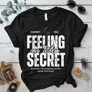 Feeling Is The Secret T-Shirt Mockup Black
