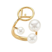 F PEARL GOLD RING