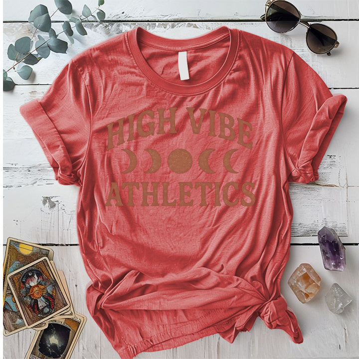 High Vibe Athletics T-Shirt Mockup Coral Silk