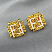 FF WHITE GOLD EARRINGS