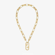 FF LOGO MOTIF GOLD NECKLACE