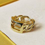 FF RING OPEN GOLD