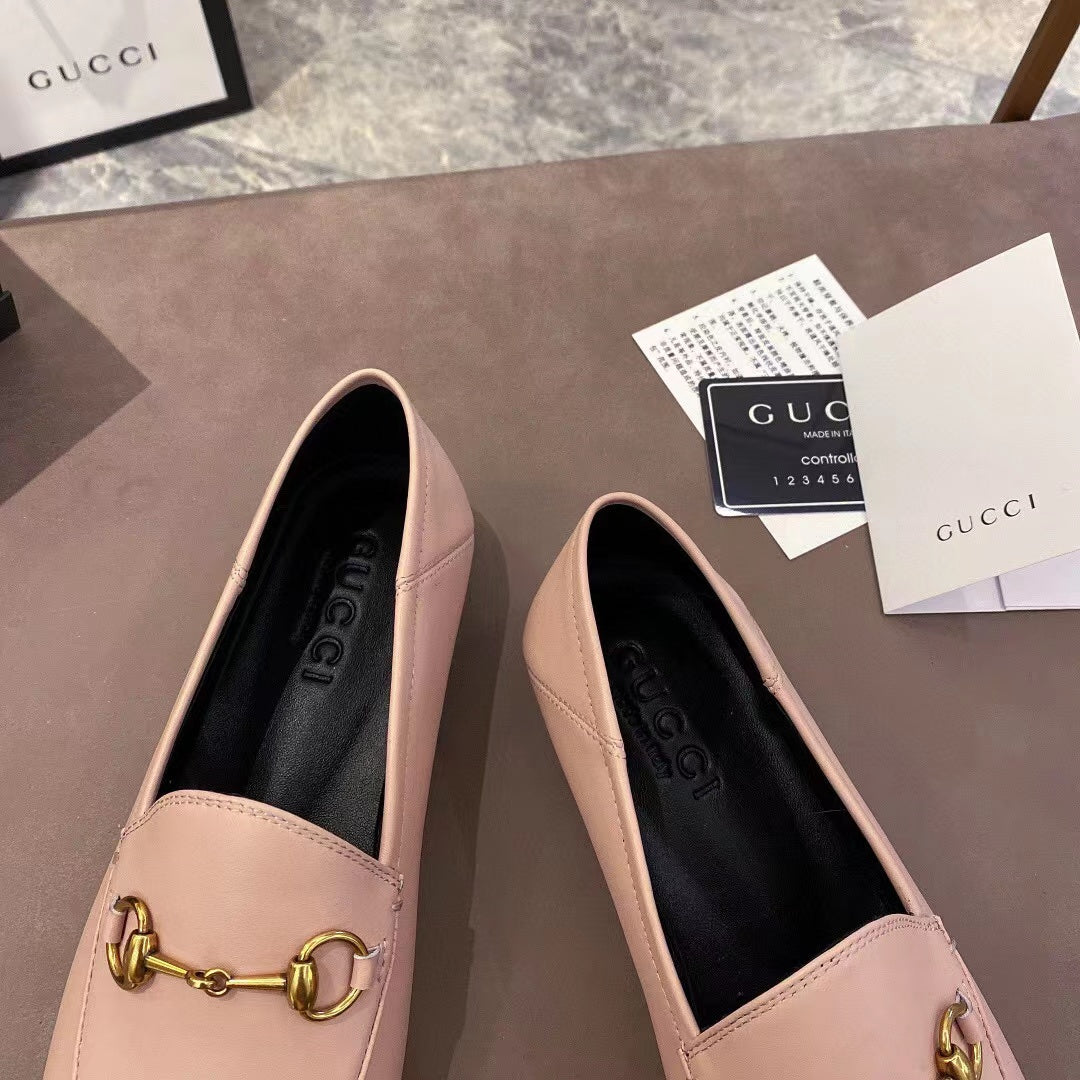 gg loafer light pink calfskin