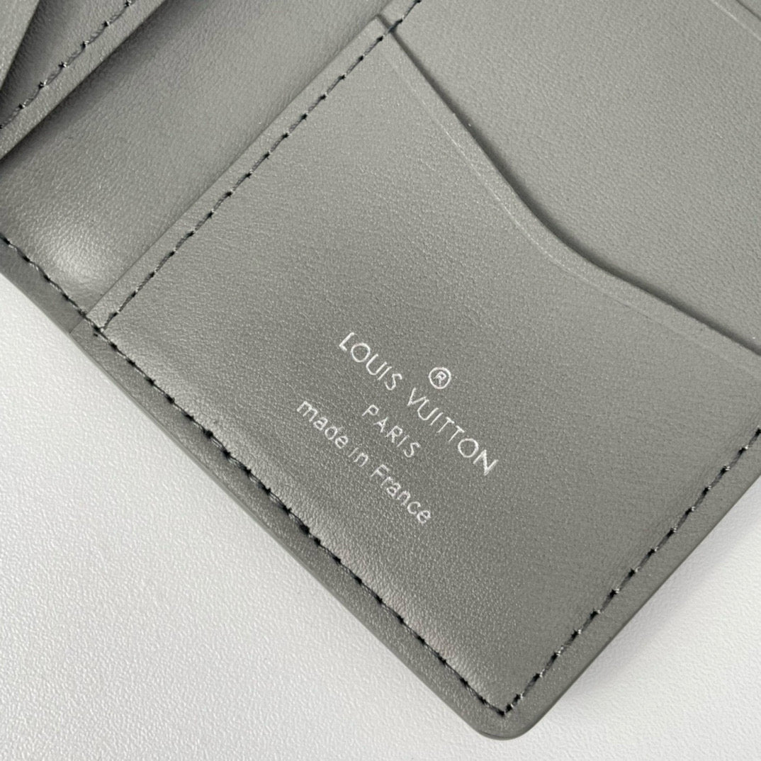 LV POCKET ORGANIZER 11 GRAY MONOGRAM SHADOW CALFSKIN