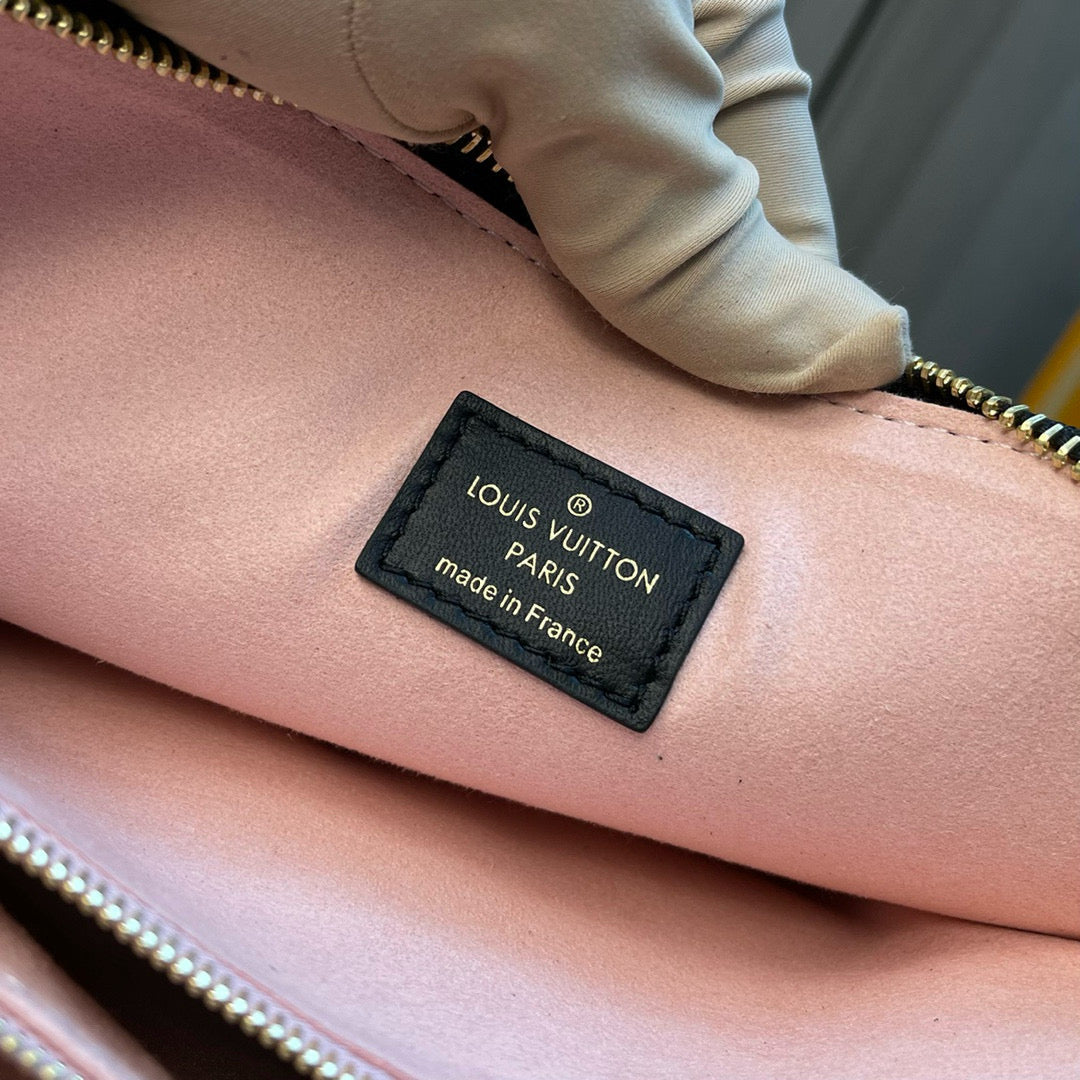 LV Coussin PM 26cm Black Monogram Empreinte Calfskin